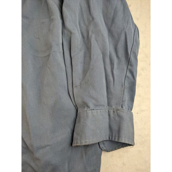 Mens Bulwark FR Fire Resistant Button Up Long Sleeve Shirt Size XXL 2XL Blue - Picture 4 of 12